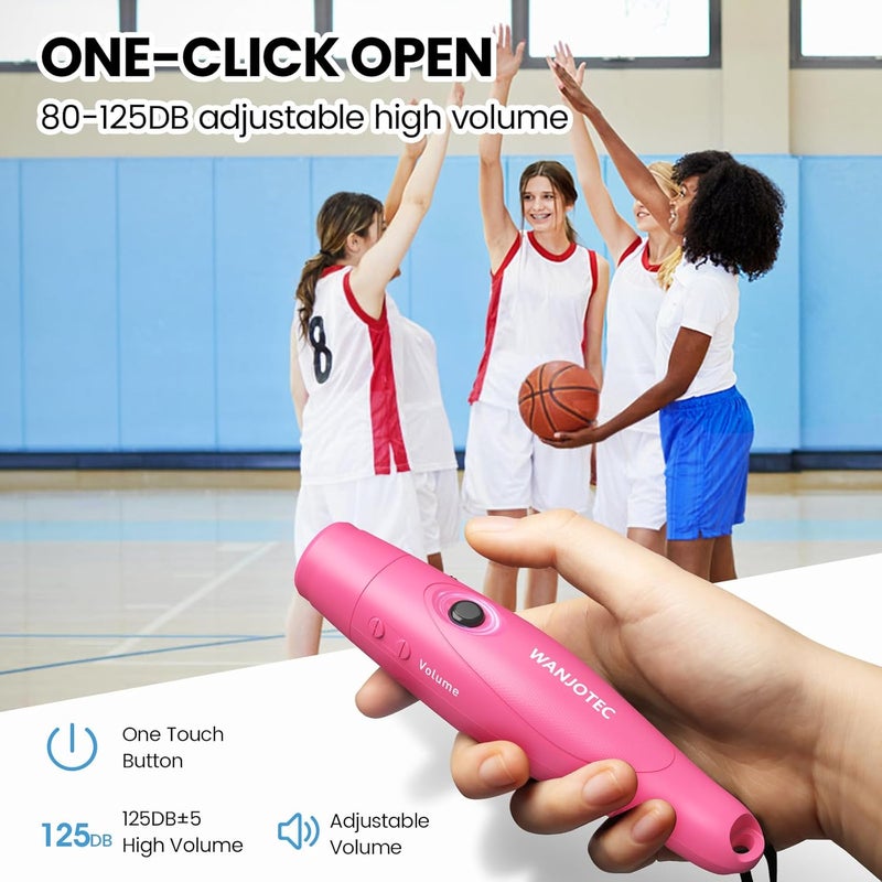 WANJOTEC Electronic Whistle for Teacher Coaches, 3 Tones Adjustable 130db Loudest High Volume Handheld Emergency Electric Whistles for Referee, P.E.Outdoor Sports Whistles with Lanyard - Image 5